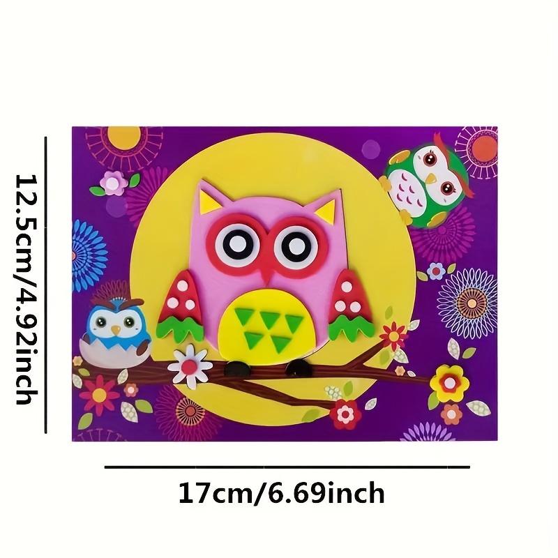 Non-Toxic 10 Piece 3D Eva Foam Sticker Set Diy Cartoon Animal Learning Education Painting Sticker Art Classroom Painting Puzzle Handicra