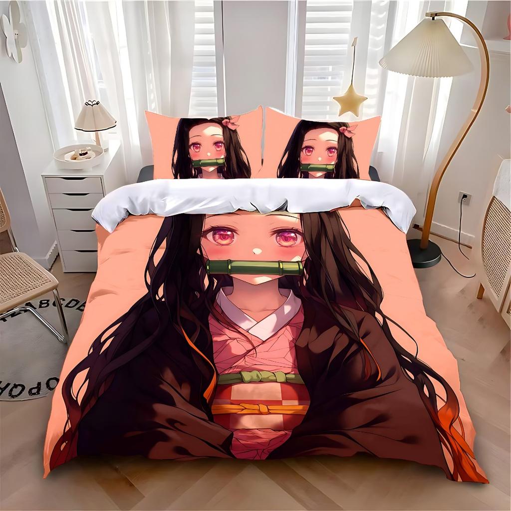 Children Duvet Cover Pillowcase Hot S-SlayerS Bedding Set Adult Boy Girl Bedroom Decoration Single Double Large Size D-DemonS