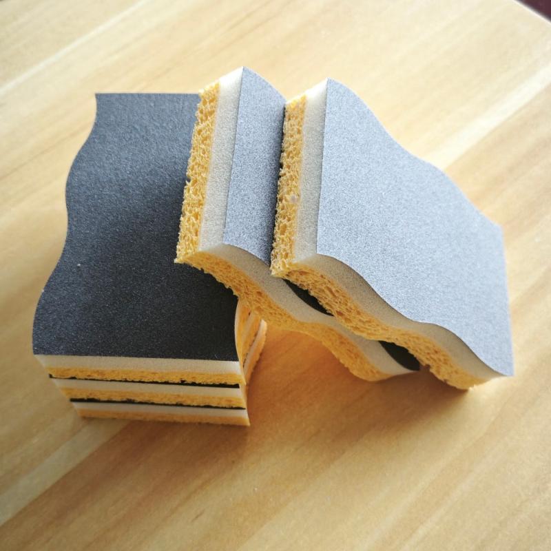 2/6/12Pcs Wood Pulp Cotton Cleaning Scrub Sponge Dish Washing Scrubber Sponge Scrub Pads Sponges Double Sided Scrubbing Sponge
