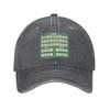 Mahjong Tile Pattern Baseball Caps Washed Denim Hats Adjustable Casquette Sports Baseball Cowboy Hat for Unisex Women