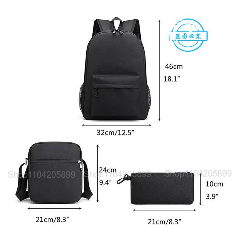 Aphmau Rucksack Schüler Mochila Schultasche Federmäppchen Umhängetasche 3-teiliges Set Mode Mädchen Jungen Spiel Cartoon Schultasche Geschenk