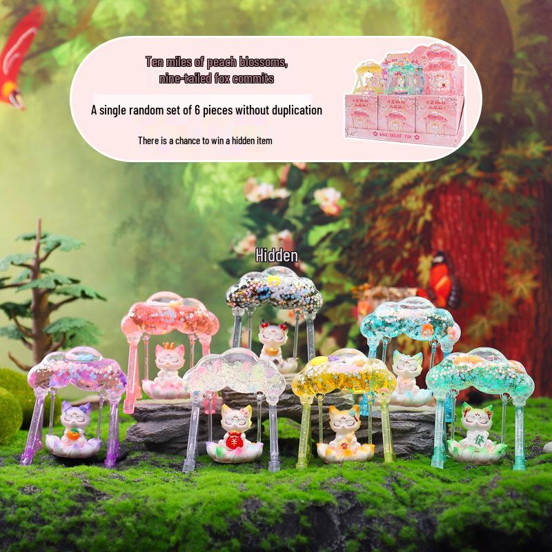 Mythical Beast Series: Ancient Nine-Tailed Fox Blind Box Figurine for Bedroom Decoration