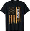 Beekeeping American Flag Honeycomb Honey Bees Beekeeper Gift Unisex T-Shirt