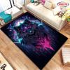 Brave Wolf Carpet New Release ! Anti-slip Sound Insulation, Rug for Living Room, Bedroom, Bedside and Office Areas, Durable Mat