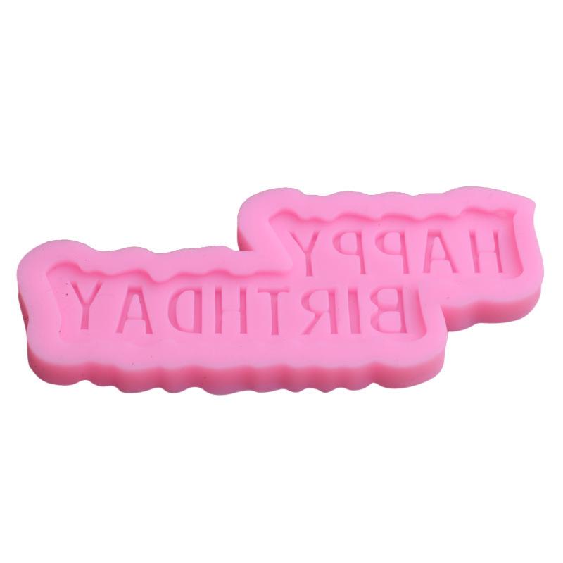 High Quality Baking Tools Silicone Happy Birthday Mold Cake Decoration Tools Fondant Mold Cupcake Mold Chocolate 1PC Letter