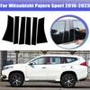 6 stuks Voor Mitsubishi Pajero Sport 2016- 2017 Raamlijst Covers Middenfilm Kolom B C Stijl Posts Sticker Auto Accessoires