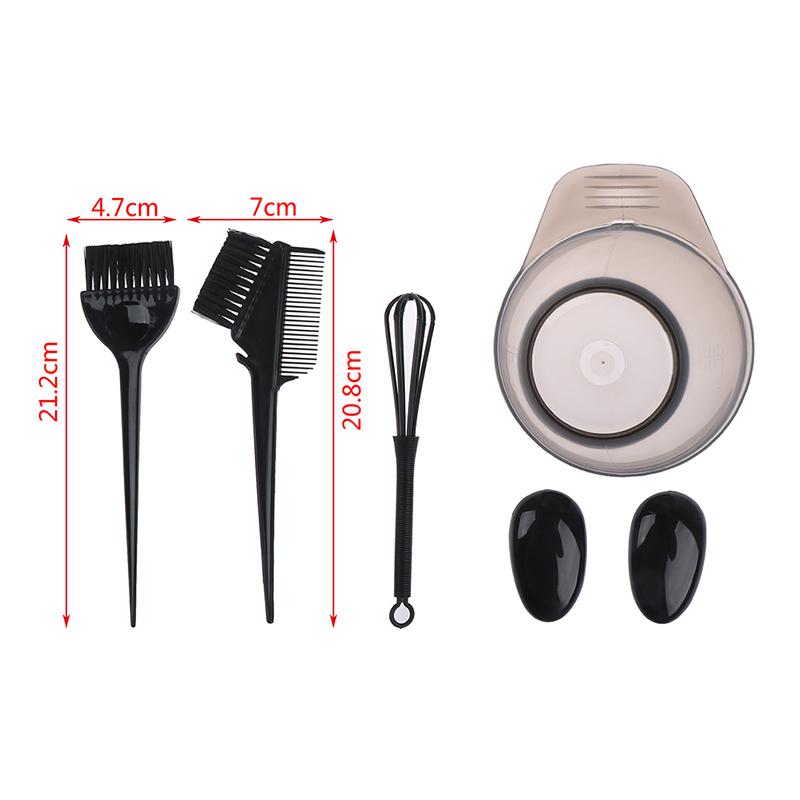 Hair Dye Color Brush Bowl Set With Ear Caps Dye Mixer Hairstyle Accessorie
