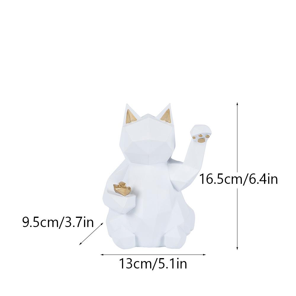 Fortune Cat Resin Craft for Home or Store Decoration