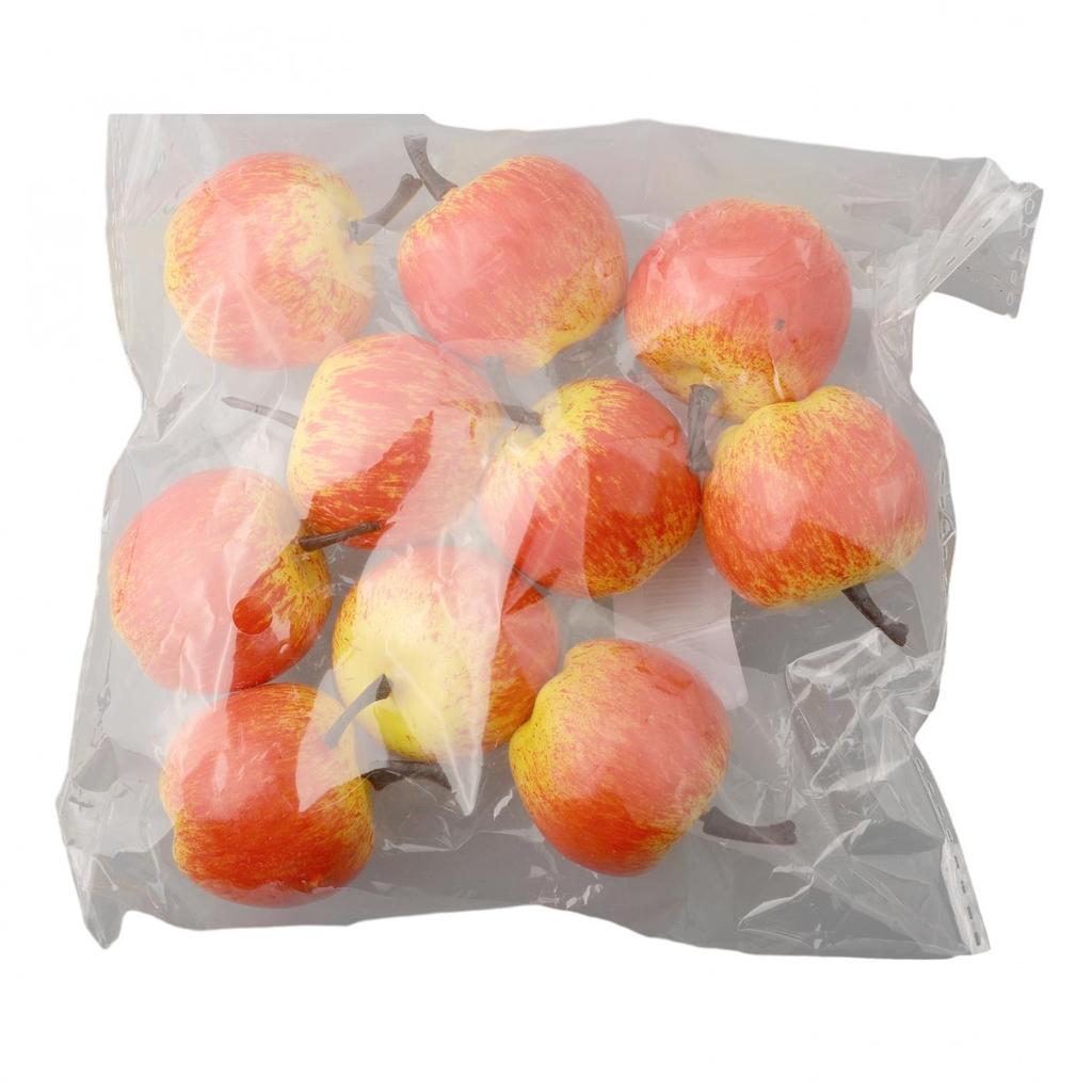 10Pcs Mini Simulation Super Small Apples Plastic Home Decor