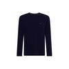 Solid Color Crew Neck Pullover Long Sleeve T-Shirt Men Tops Navy-Blue 78J6911-410