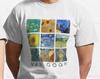 Van Gogh Art Collage T-Shirt: Starry Night, Sunflowers