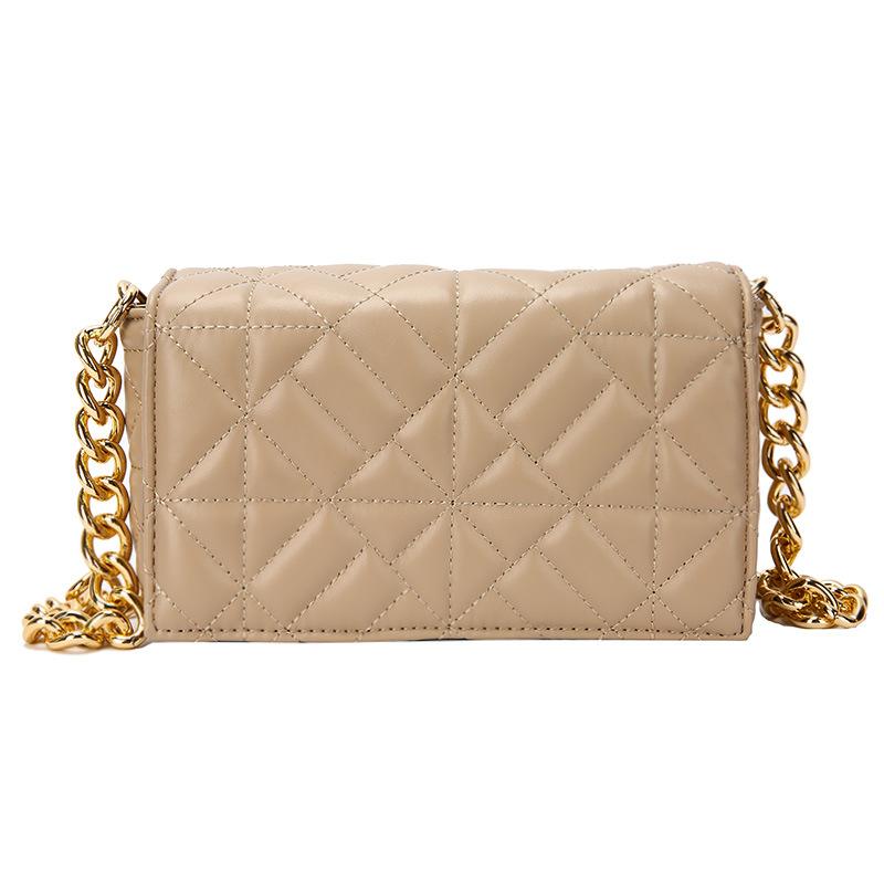 Retro Chain Bag Rhombus Bag Soft Leather Shoulder Bag Women's Bag