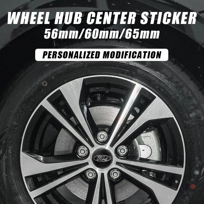 4Pc 65mm 60mm 56mm Car Wheel Center Hub Cap Cover Badge Stickers For Ford F150 Focus Ranger Fiesta Transit Mustang Mondeo Fusion CVT1