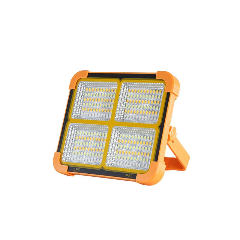 LED Solar Camping Lantern Rechargeable Outdoor Floodlight Waterproof Solar Power Supply Repair Work Emergency Lamp Power Bank