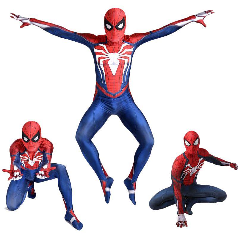 Ps4 Insomniac Spider-man Cosplay Kostüm 3D Druck Erwachsener Kinder Spidey Zentai Anzug Mit Exquisiter Verarbeitung Und Atmungsaktivem Lycra Material