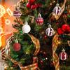 New 3cm Painted Christmas Ball Set Xmas Baubles Gift Ball Xmas Tree Hanging Christmas Decorations Plastic Xmas Ornament Ball