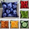 1PC Fresh Food Anime Health Cushion Cover Plush Fabric Soft DoubleSided Printed Sofa Warm Winter Home Child Gift Pillow Case