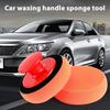 Car Wax Applicator Pads Set with Red Handle Soft Sponge Applicators Foam Wax Pad for Polishing and Cleaning Cars
