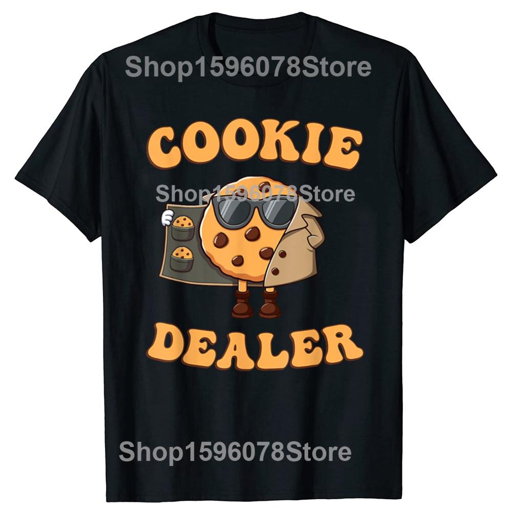 Funny Cookie Dealer Baking Graphic T Shirts Men Women Pure Cotton Humor Streetwear Tee Shirt Short Sleeve Unisex Loose Clothing