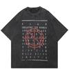 Streetwear Special Characters Graphic Washed Black T-Shirt Cotton Unisex Tops Tees Summer Short Sleeves T Shirt
