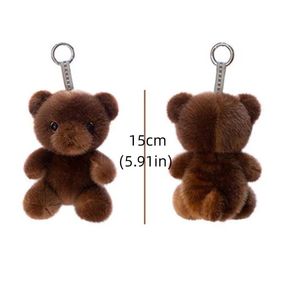 Portachiavi Peluche Orsetto Realistico Giocattolo Peluche Orso Cotone PP Accessori per Telefono