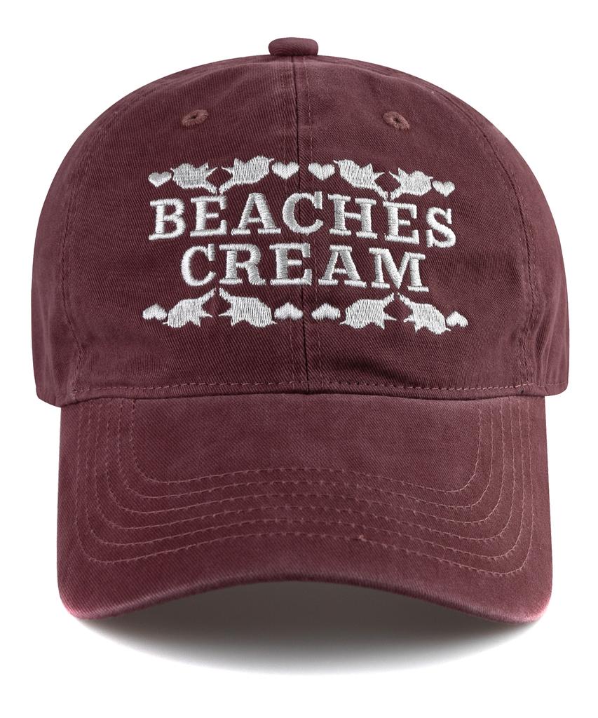 Bichiseuaenkeulim Love Piece Cation Ball Cap-Burgundy