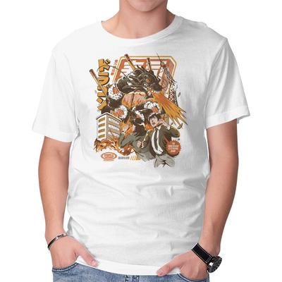 Unisex Crew Neck T-Shirt Sushi Dragon Attack Graphic Short Sleeve Casual Tee