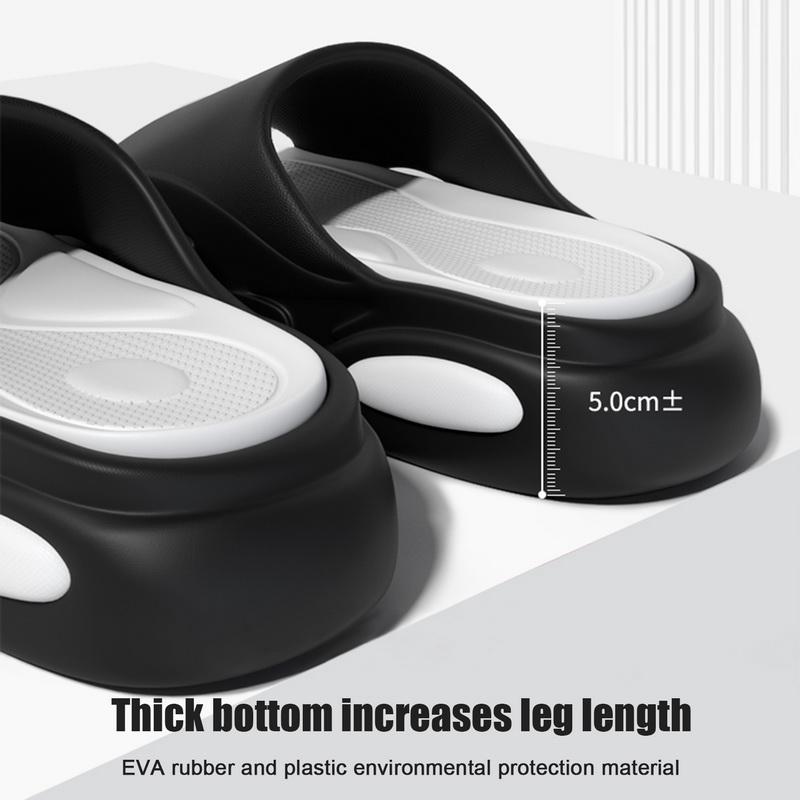 Men Summer Slippers Thick Sole EVA Sandals Indoor Non-slip Unisex Bathromm Slides Casual Platform House Slippers