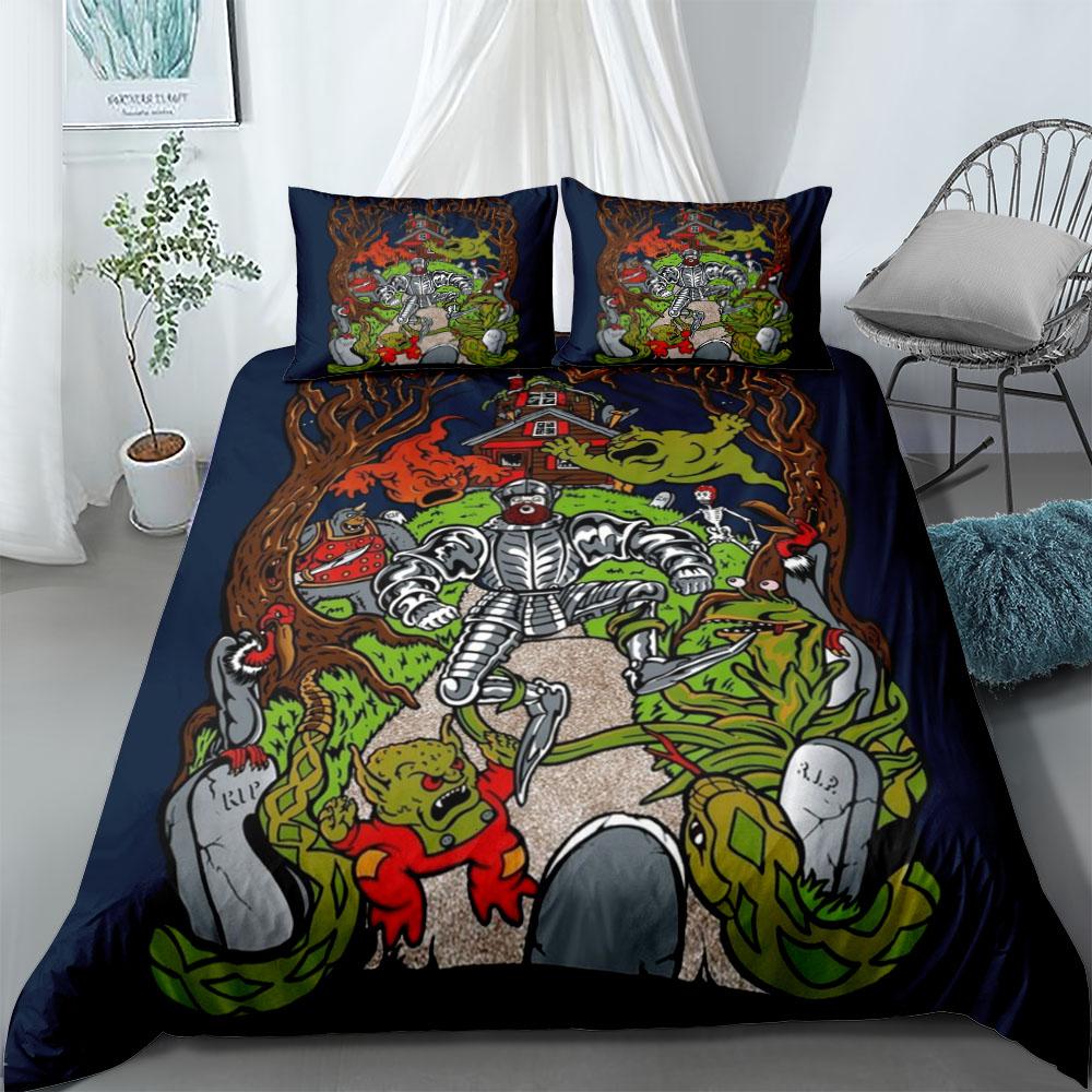 Ghouls and Goblin Duvet Cover Set EU Single Double King US Twin Full Queen Size Bedclothes