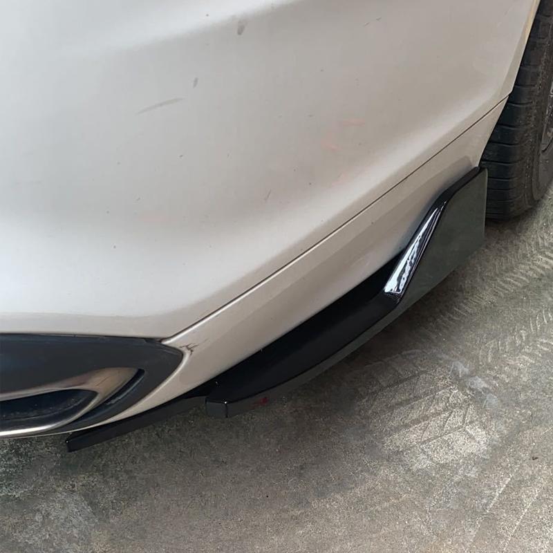 2 STÜCKE Universal Auto Heckspoilerlippe Carbon Fiber Flügelverkleidung Schutz Anti-Crash-Diffusor Seitenschweller Wickelwinkel Splitter