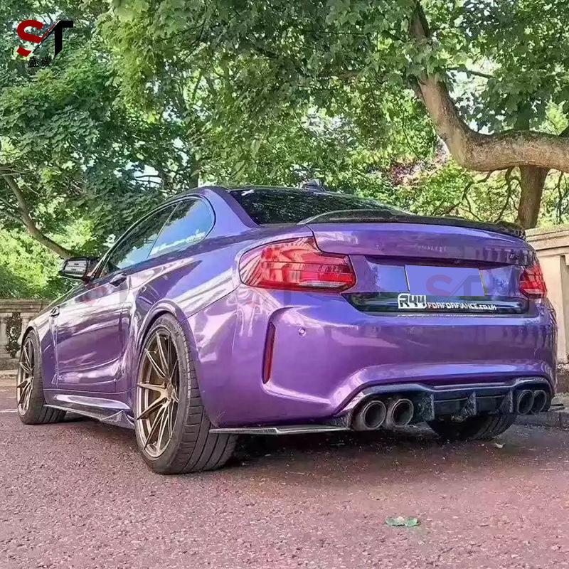 Carbon Fiber Rear Diffuser Kit for BMW M2 F87 - 3 Piece Set