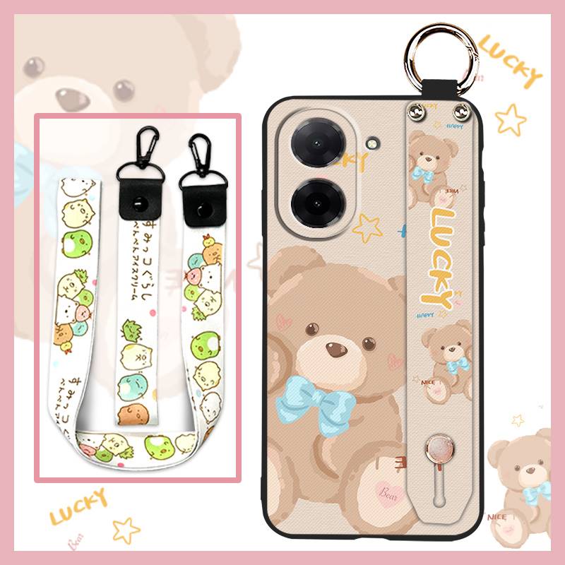 Bracelet de Poignet Design Tendance Coque de Téléphone Pour Redmi A5 4G/Xiaomi Poco C71 4G Étui Souple Durable Lanière Silicone Protecteur