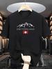 Switzerland Alps Mountain Graphic T-shirt Tops Tees Unisex Swiss Flag Travel Adventure Tee