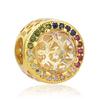 New Copper Star Moon Love Lock Bee Gold Charms Beads Fit Original Pendant Bracelet Diy Fashion Woman Jewelry
