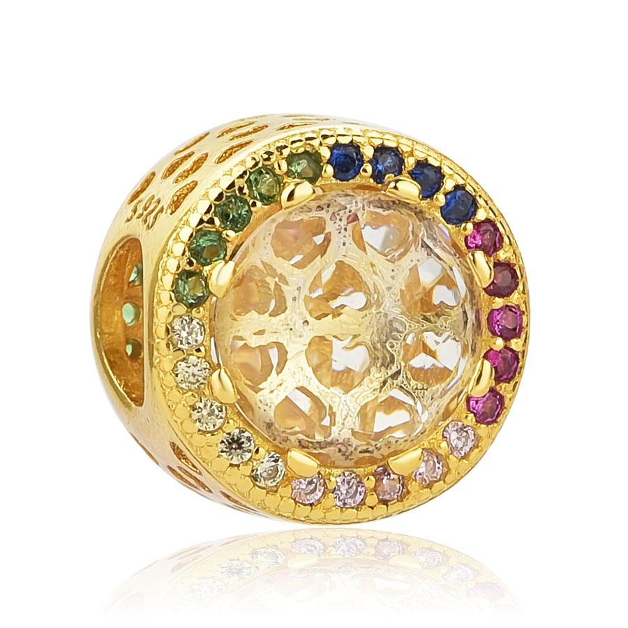 New Copper Star Moon Love Lock Bee Gold Charms Beads Fit Original Pendant Bracelet Diy Fashion Woman Jewelry