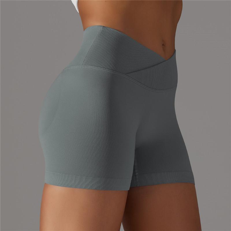Short de Yoga taille haute pour femme, collant de gymnastique, Fitness, élastique, respirant, levage des hanches, short de sport