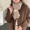 Knitted Scarf Autumn and Winter Versatile Atmosphere Simple High End Warm Soft and Waxy Scarf Trendy and High End