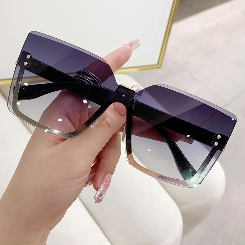 New Frameless Women Sunglasses Vintage Gradient UV Protection Fashion Designer Shades Gafas De Sol