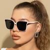 1PC New European and American Simple Large Frame Square Trendy Photo Sunglasses Internet Celebrity Vacation