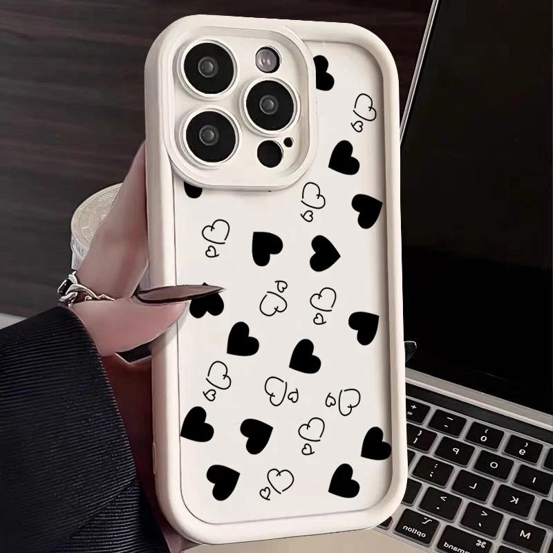 Personalized phone case iphone16pro For iPhone 16 15 Pro Max 16 Plus 14 13 12 11pro Love Heart Soft Shockproof Cover