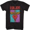 Bon Jovi Colorful Distressed Band Logo Black Tall T-Shirt
