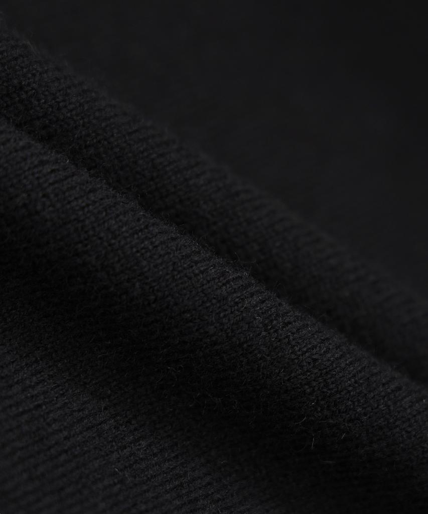 BROOKS BROTHERS Wool Cashmere Solid Half-Neck Sweater (Black) (Bbwumbf404)