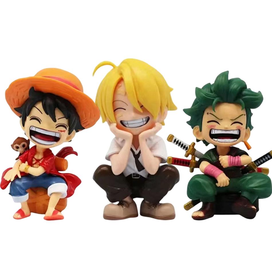 Nouvelle figurine One Piece Luffy Zoro Sanji Portgas D.Ace Yamato version Q dessin animé personnage anime Collection de Noël anniversaire jouets Chaud