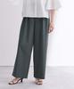 Elastic Waist Wide Pants BFXT0309 S Charcoal [Yours] Water-repellent Two-pleat Women's