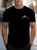 Simple Style Mountain Graphic T Shirt 3d Print Short Sleeve Solid Color Daily Casual Tops Summer Street Unisex Clothes