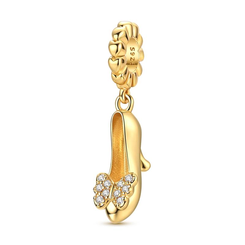 Gold Series 925 Silver Suitcase Butterfly House Ring Firefly Charm Fit DIY Bracelet Necklace Fine Jewelry Sets