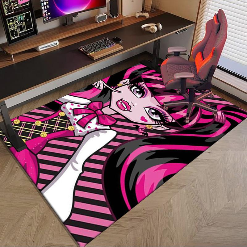 Monster-High Party Carpet, Chair Rug,Rug for Office Bedroom Living Rooms, Doormat Decor Fan Gift Christmas Gift