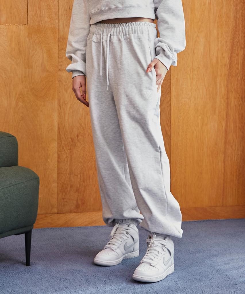 Bajal Vz Printed Wide Jogger Pants Ash Grey
