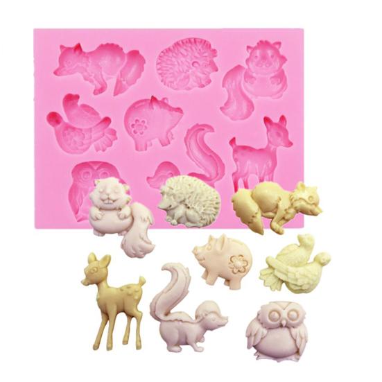 Uil Eekhoorn Herten Siliconen Cakevorm Fondant Snoep Chocolade DIY Bakgereedschap