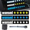 Electric LED Wanted Car Sticker Wanted Five Pointed Star El Cold Light Car Sticker Auto Moto Led Light-Emitting Signs Car Decals
